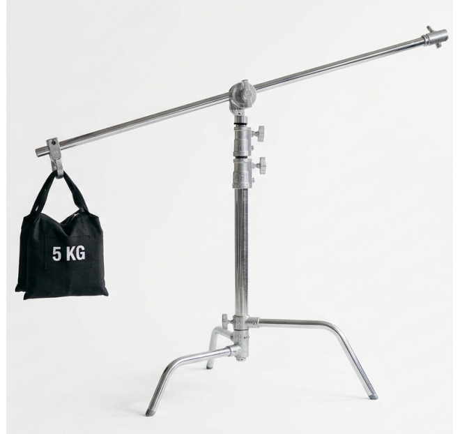 C-stand + boom arm & sand bag