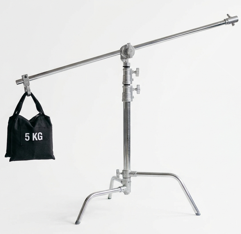 C-stand + boom arm & sand bag