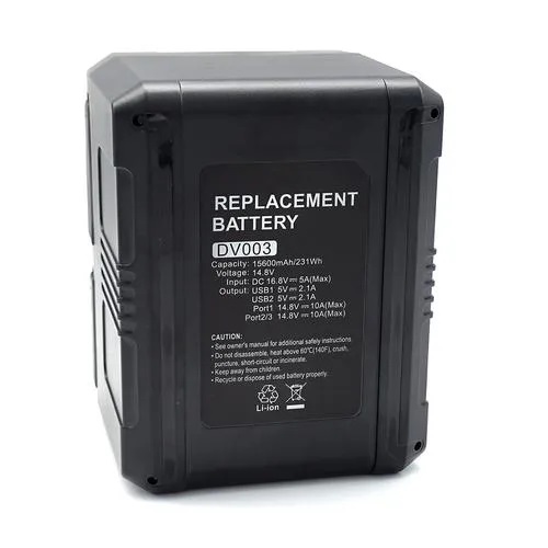 V-Mount Battery 14.8V 15600mAh 231Wh DV003 V-Mount Battery 14.8V 15600mAh 231Wh DV003
