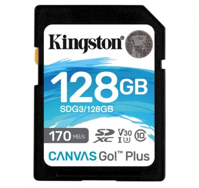 Kingston SDXC Canvas Go! Plus 128GB, 170MB/s